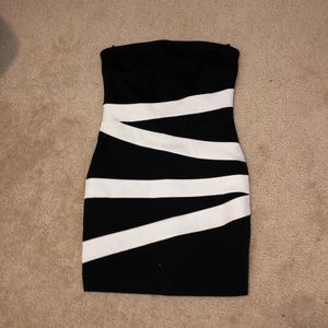 strapless bodycon dress